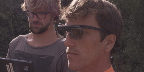 Calibrating a professional surfer prior in situ eye tracking test with Tobii Pro Glasses 2.