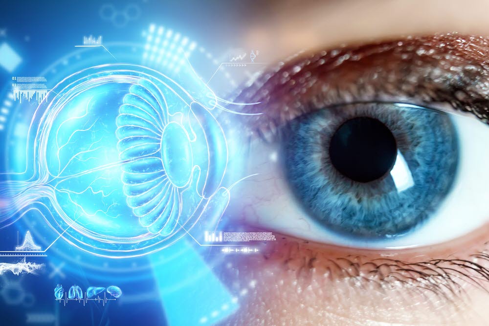 Realistic holograms of human eyes and real eye close-ups