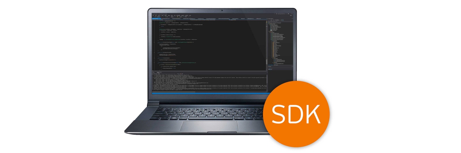 A laptop with SDK software.